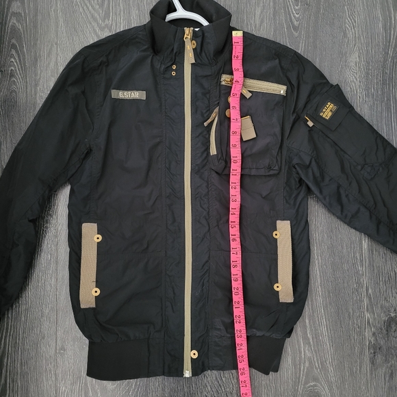 G-Star Zip Up Cargo Bomber Jacket (Black) - Picture 6 of 8